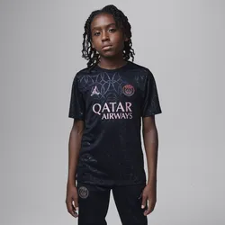 Paris Saint-Germain Academy Pro Third Jordan Dri-FIT Pre-Match-Fußballoberteil (ältere Kinder) - Schwarz, XL