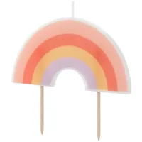 Partydeco Geburtstagskerze Regenbogen 4,5 cm mehrfarbig