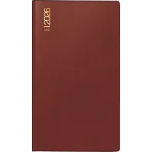 Rido rido/idé 7012212296 Taschenkalender Mod. TM 17/contacter 2026 A6 quer, Kunststoff, bordeaux