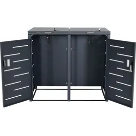 MCW Mülltonnenverkleidung MCW-E83 115 x 103 x 63 cm grau