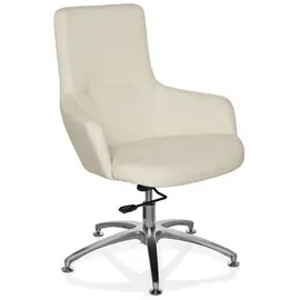 HJH Office Loungesessel SHAKE 300 Kunstleder 67 x 58 x 73 cm Weiß höhenverstellbar