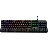 Surefire Kingpin M2 Mechanische Gaming Tastatur Englisch, Gaming Multimedia Keyboard Full Size, RGB-Tastatur mit Beleuchtung, 100% Anti-Ghosting-Tasten, englisches Layout QWERTY