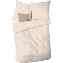 KAEPPEL Musselin Grid Beige 135 x 200 cm + 80 x 80 cm