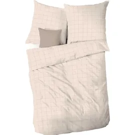 KAEPPEL Musselin Grid Beige 135 x 200 cm + 80 x 80 cm