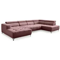 SOMETA Wohnlandschaft Cancun Stoff Rosa Rose