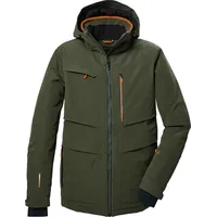 KILLTEC Herren Skijacke/Funktionsjacke mit abzippbarer Kapuze und Schneefang KSW 43 MN SKI JCKT, dark moss, XL,