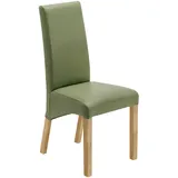 Carryhome Stuhl, Eiche, Dunkelgrün, Textil, Eiche, massiv, eckig, 47x102x57 cm, Beinauswahl, Stoffauswahl, Esszimmer, Stühle, Esszimmerstühle, Vierfußstühle