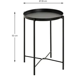 Haku-Möbel HAKU Beistelltisch Meike Metall schwarz