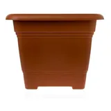 2friends Pflanzkübel groß außen 40x40cm - Frostbeständiger Blumentopf groß draussen aus Kunststoff - Made in Germany - Blumenkübel groß außen mit UV-Schutz & Wasserspeicher - Terracotta