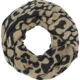 S.Oliver - Loop-Schal mit Leo-Muster, Damen, schwarz, 1