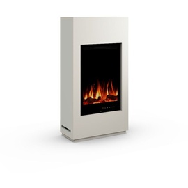 Noble Flame BRAVA [moderner Stand- oder Wand-Elektrokamin]: Weiß (warm)