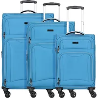 d&n Travel Line 9204 4 Rollen Kofferset 3-teilig blau