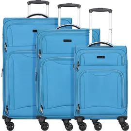 d & n d&n Travel Line 9204 4 Rollen Kofferset 3-teilig blau