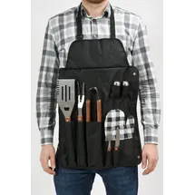Yato Grillschürze mit Zubehör 8-teilig Edelstahl schwarz