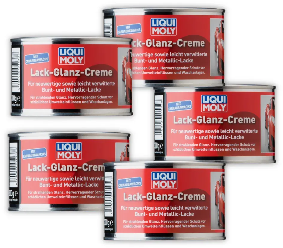 5x 300g LIQUI MOLY 1532 Pflegemittel Lackglanzcreme Lackpolitur