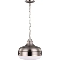 Elstead Lighting Cadence Pendelleuchte, nickel poliert, Stahl gebürstet Feiss