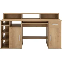 Vogl möbelfabrik Schreibtisch »Timra mit Monitoraufsatz, Tastaturauszug & Towerfach,«,