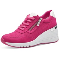 Marco Tozzi Damen Wedge Sneaker mit Reißverschluss Vegan, Rosa (Pink Comb), 41 EU