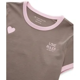 Tom Tailor T-Shirt mit Print braun 164 EU