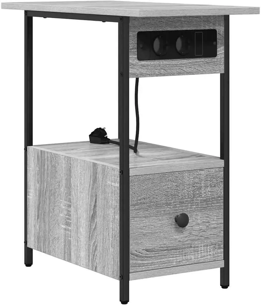 vidaXL Nachttisch Grau Sonoma 60 x 30 x 61 cm Holzwerkstoff