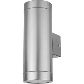 Grafner UP and DOWN Edelstahl Wandlampe 2x GU10 IP44 Wand Außenleuchte, für außen und innen, oben unten Wandleuchte Lampe Außen Hoflampe