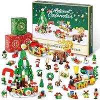 LuxusKollektion Spielzeug-Adventskalender Adventskalender 2024 Weihnachtsbausteine 12-in-1 604 Teile