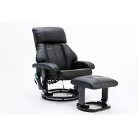 Happy Home Massagesessel mit Fußhocker & Heizfunktion - Schwarz