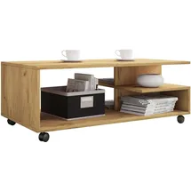 VCM Holz Couchtisch Rollen rollbar Kaffeetisch Stango XL