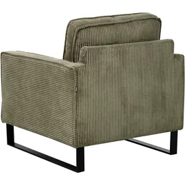 Beliani Sessel VIND Cord 72 x 71 x 70 cm Grün mit Kissen