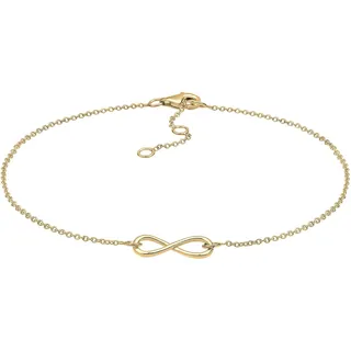 Elli Fußschmuck Damen Fußkettchen Infinity Elegant in 925 Silber vergoldet