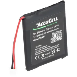 AccuCell Akku passend für Siemens Gigaset L410 Akku S30852-D2240-X1 V30145-K1310-X448 3,7 Volt 250mAh