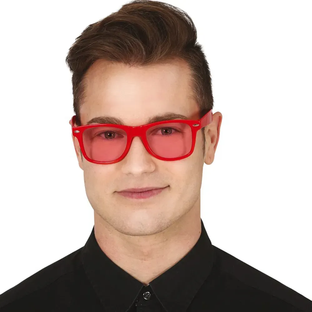 Rote Brille mit roten Gläsern - OS