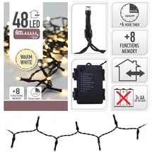 Nedis LED-Lichterkette Batterie 4 m Warmweiß