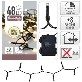 Nedis LED-Lichterkette Batterie 4 m Warmweiß
