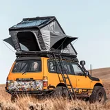 Topoak Dachzelt, Hartschale, Auto, SUV, Jeep-Zelt, wasserdicht, Auto-LKW-Bettzelt für Camping, Aluminiumlegierung, RTT, einfacher Aufbau, 3 Personen, Auto-Oberzelt, schwarzer Topoak Stellar (Stellar)