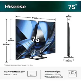 Hisense 75U7DSE 75" ULED MiniLED 4K Smart TV