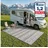 evocamp Outdoor Teppich 250x300 cm, Kunststoffteppich, wetterfest für Terrasse, grau-weiß