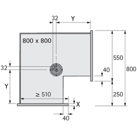 Hettich Küchenunterschrank-Eckschrankdrehbeschlag, Revo 90°, 9080040