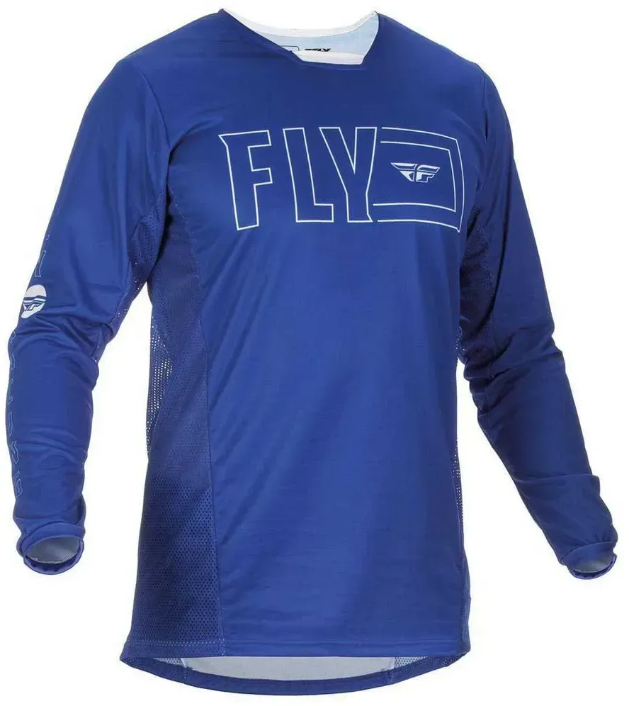 Fly Racing Mx Kinetic Fuel Langarm-trikot - Blue / White - M