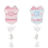 PartyDeco Baby Shower faltbare Pinata Gender Reveal Jungen oder Mädchen Strampler