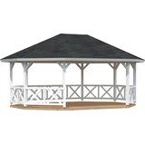 Palmako Pavillon Betty 25,0 m2 weiße Grundierung
