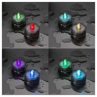 XMAS KING Teelicht 06898 LED-Teelicht 2er Set RGB Farbwechsel Wasserdicht Batterie