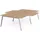 Rocada Mehrfacharbeitstisch Blanca L-Form BxTxH 360x163x240x73cm Gestell verchromt Platte Melamin buche