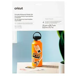 cricutTM bedruckbare Aufkleberfolie für Schneideplotter transparent,  6 St.