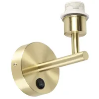 QAZQA Wandleuchte Gold mit Schalter 1 Licht - Combi