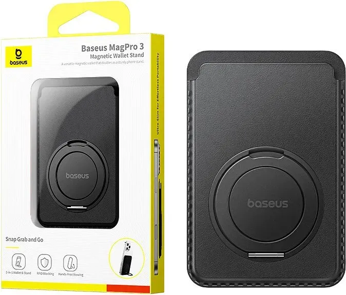 Baseus MagPro 3 magnetischer Wallet-Ständer, Cosmic Black