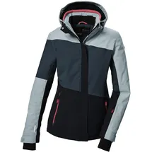 KILLTEC Damen Skijacke/Funktionsjacke mit abzippbarer Kapuze und Schneefang KSW 67 WMN SKI JCKT, hellpetrol, 46,