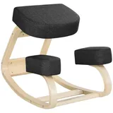 Kniestuhl, Schwarz, Holz, 51x58x69 cm, Arbeitszimmer, Bürostühle, Bürohocker