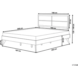 Beliani Bett Poissy 180 x 200 cm,