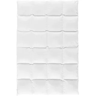 Centa-Star Daunendecke, Weiß, Textil, Füllung: Entendaunen, 155x220 cm, Textiles Vertrauen - Oeko-Tex®, Handmade in Germany, temperaturausgleichend, feuchtigkeitsregulierend, weich und anschmiegsam, atmungsaktiv, Schlaftextilien, Bettdecken, Daunendecken
